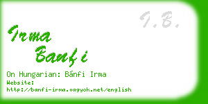 irma banfi business card
